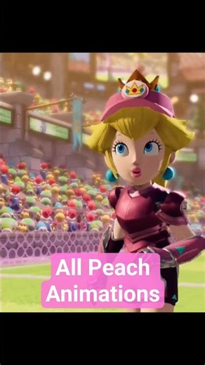 All Peach Animations #mario #mariostrikers #mariostrikersbattleleague #nintendo #animation