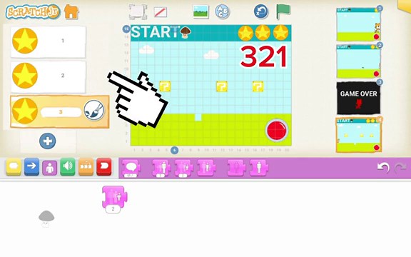 【こどものプログラミング】無料アプリスクラッチジュニアでスーパーマリオ風ジャンプゲームの作り方