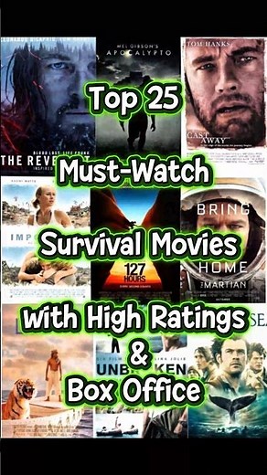 World Top 25 High Rating Survival Movies & Box office #survival #short #@FilmSearchStore