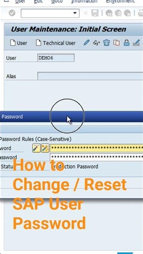 How to Change / Reset SAP User Password#sap#shorts #short #viral#viralshorts #trending #tyshorts#yt
