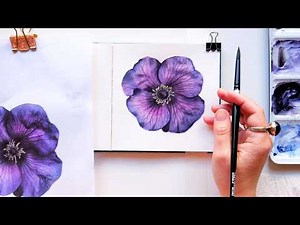 This Simple Watercolor Technique Creates a Stunning Anemone Flower!