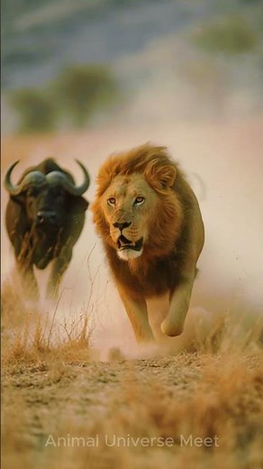 The King Hunts: Incredible Footage of a Lion Sprinting