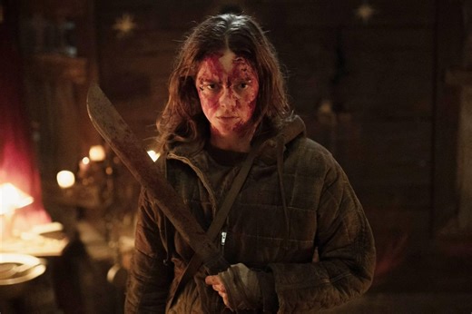 Stream It Or Skip It: ‘Azrael’ on Shudder, a horror-thriller subbing out dialogue for Samara Weaving's expressive face (and plenty of gore)