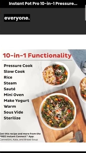 Instant Pot Pro 10-in-1 Multi-Cooker - 6 Quart, Black cooker chicken