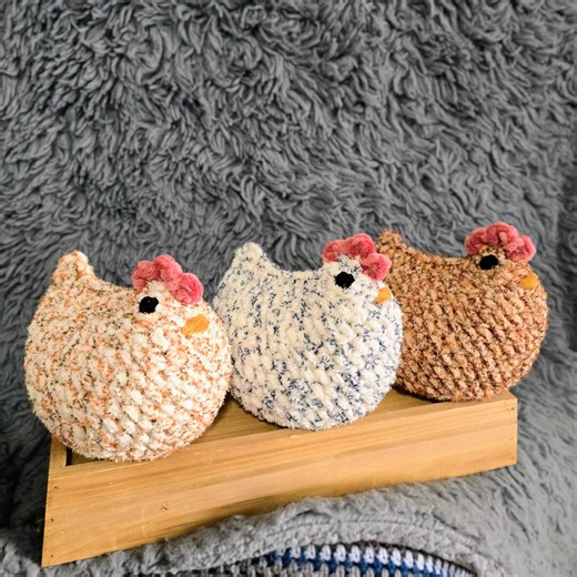 Crochet Chicken Plushie - Chubby Country Chicken Stuffed Animal - Etsy