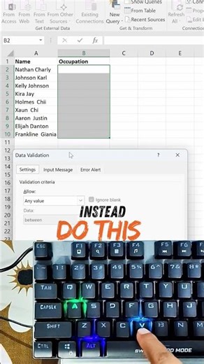 Create Dropdowns in Excel in 30 Seconds #excel #exceltips