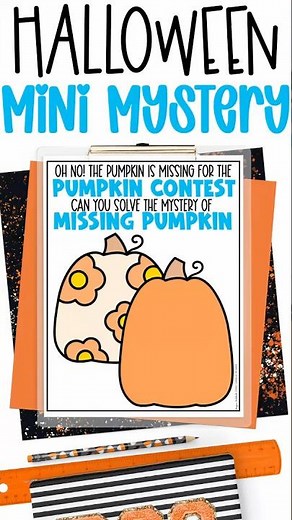 Solve the Mystery the Case of the Missing Pumpkin Mini ELA & Math Halloween Activity