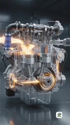How a Diesel Engine Works Inside | Fuel Injection & Combustion Animation #automobile#engine#shorts