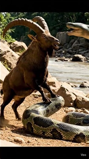 Mountain Goat vs. Giant Snake