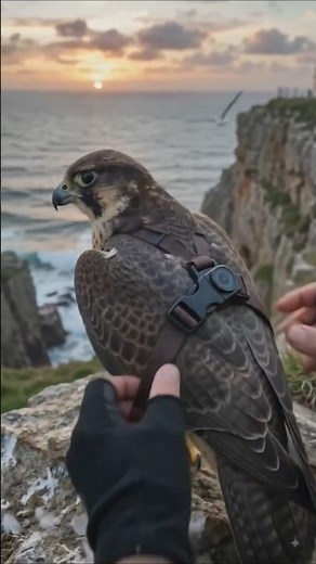 CreatureCam: The World's Fastest Animal in a Vertical Dive (Peregrine Falcon POV). #FalconPOV