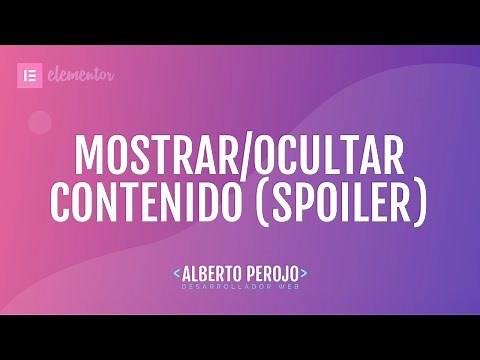 Tutorial Elementor - Mostrar/ocultar contenido (spoiler)