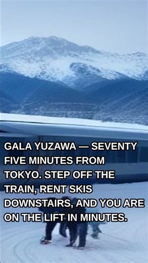 The bullet train stops INSIDE this ski resort 🚂🎿 GALA Yuzawa