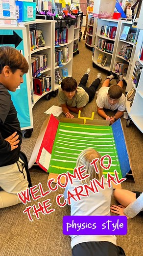 🎡 Newton’s Carnival in 8th Grade Science! 🎡 As part of their physics unit, our 8th grade students designed and built their own carnival games to demonstrate Newton’s Laws of Motion! This week, all classes came together in the library to host a full student-led carnival. They played each other’s games, tested their designs, and reflected on how each game showcased concepts like force, motion, and inertia. So much creativity, teamwork, and hands-on learning in action — way to go, students! 👏⚙️�