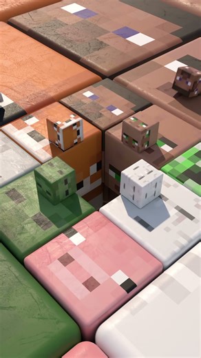 Minecraft Steve Zombie Pig Ghast Face Rolling #minecraft #steve #pig #alex