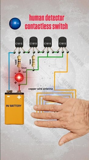 How to Make a Contactless Switch with 4x C1815 Transistors #c1815