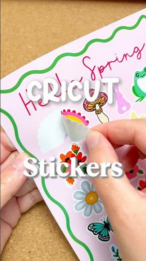 Cute Spring Stickers with Cricut 🌸 Easy DIY Sticker Tutorial #cricut #cricutstickers #stickers