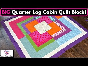 Quarter Log Cabin Quilt Block (Big Block! 20 Inches!)