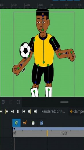 Juggling Soccer Ball - 2D Animation Character Rig | Synfig Studio #shorts
