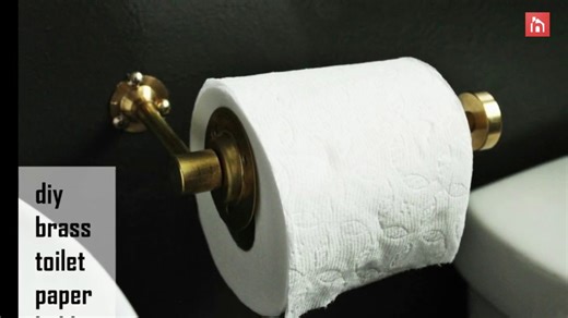 DIY chic brass toilet paper holder