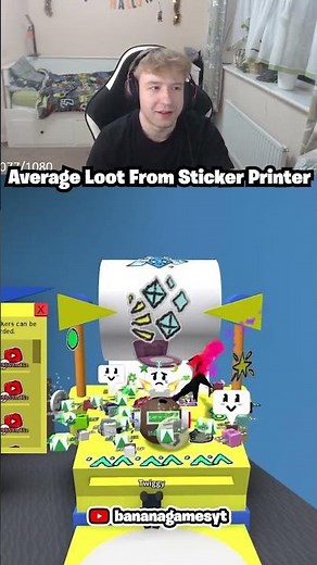 AVERAGE REWARD FROM STICKER PRINTER WHEN YOU PUT IN RARE EGGS... (Bee Swarm Simulator Roblox)