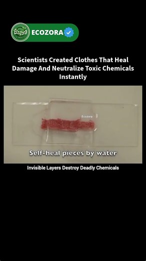 This Fabric Heals Itself And Destroys Deadly Chemicals 😱 #shorts #viral