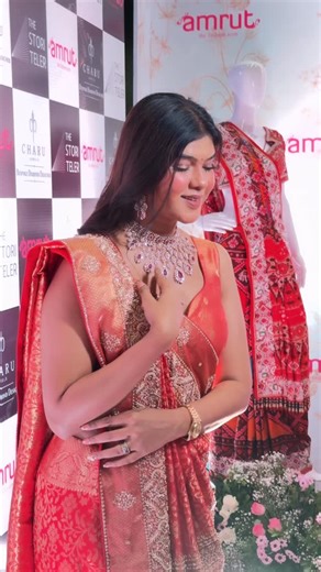 Khushi Shah on Instagram: "When passion and creativity come together, the result is pure magic. ✨ Draped to perfection by the wonderful @dolly.jain , sparkling with @charujewels ’ finest pieces, and brought to life by my beloved @amrut_thefashionicon Thank you @amrut_thefashionicon for having me here this is what happens when each artist adds their own touch of brilliance. It’s simply the beauty of creativity in harmony… ❤️❤️🥹 , #love #khushishah #thankful #blessed #fashion"