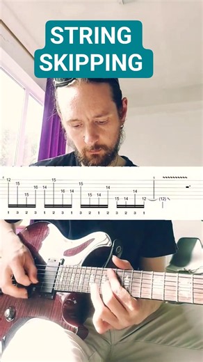 String Skipping Octave Displacement Lick (TAB)