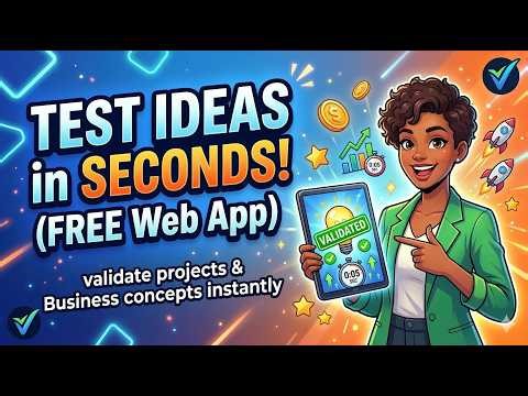 Validate Your Business & Project Ideas in SECONDS! (Free Web App)