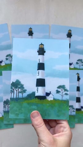 Bodie Island Lighthouse Art Print - Coastal Wall Art, Outer Banks North Carolina Decor, Nautical Art - 5x7 Print - Etsy