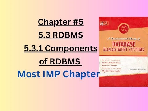 Components of RDBMS | Components of Relational Database Management System | RDBMS