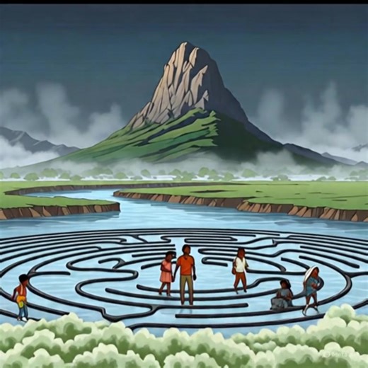 The consciousness coming out of the Minotaurs maze.