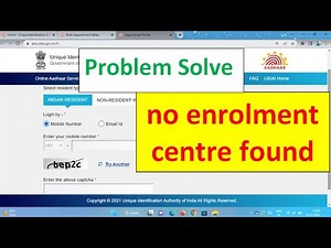 aadhar enrollment centre not found || no enrolment centers found