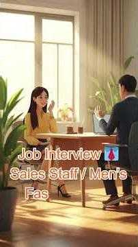 English Conversation: Job Interview – 👔 Sales Staff / Men’s Fashion Store #shorts