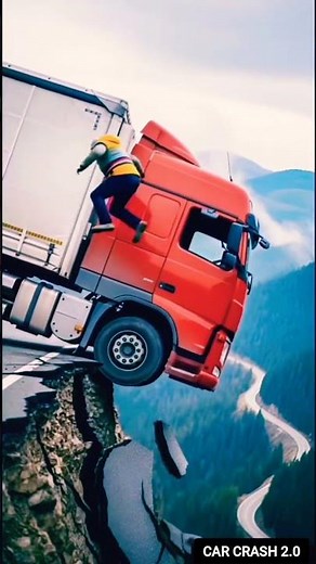 Car Falls Off Mountain Cliff! 😱 Epic Crash Moment #shorts