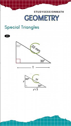 Special right triangles 30-60-90 and the state exam 'reference' sheet - simply use! SAT prep