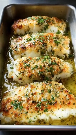 crispy parmesan garlic baked cod (ready in 30 minutes) ingredients 4 cod fillets (or any flaky white fish) 1/2 cup grated parmesan cheese 1/4 cup panko breadcrumbs 3 tbsp melted butter 2 cloves garlic, finely minced 1 tbsp lemon juice 1/2 tsp garlic powder 2 tbsp fresh parsley, chopped salt and fresh cracked black pepper to taste … Some recipes are too good to forget ✨ Comment “Yumm” and check the link in bio 📘 #comfortfood #easymeals #recipes #recipesoftiktok #familydinner