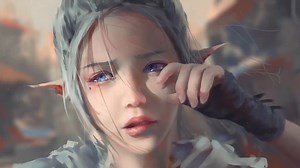 Crying Elf Girl Live Wallpaper - WallpaperWaifu