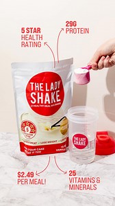 Made with 29g of Protein with Collagen and 25 Vitamins and Minerals, The Lady Shake keeps you fuller for longer. | The LADY Shake