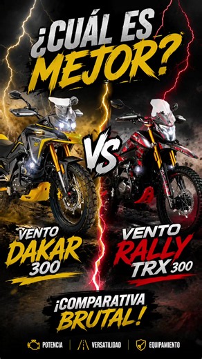 Vento Dakar 300 vs Vento Rally TRX 300: ¿Cuál es mejor?