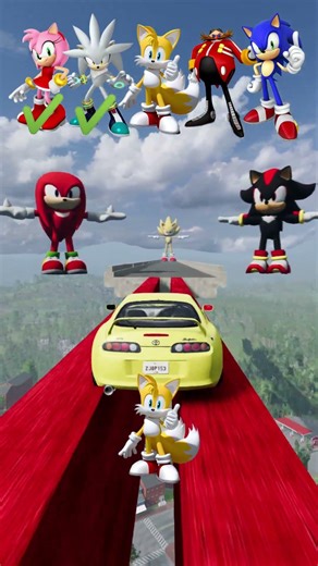 Sonic cars road chellenge #2 | #beamngdrive #shorts #sonic