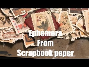 Easy ephemera from scrapbook paper for journals & paper crafts #ephemera #junkjournal #alteredbook