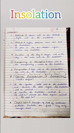✅ SOLAR RADIATION & HEAT BALANCE , TEMPERATURE 💯🔥 NCERT notes #geography class_11