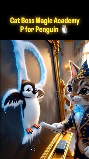 Cat Boss Magic Academy | P for Penguin ✨ Magical Classroom Animation with Mini Kittens
