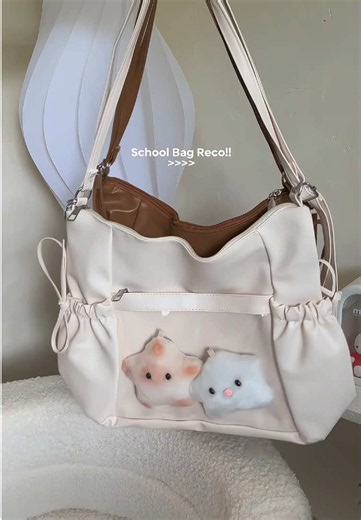 ✨Cutest bag ever!!!😭🤍🤎 Harajuku japanese style ita bag🐰 #itabag #tas2in1 #shoulderbag #backpack #cutebag