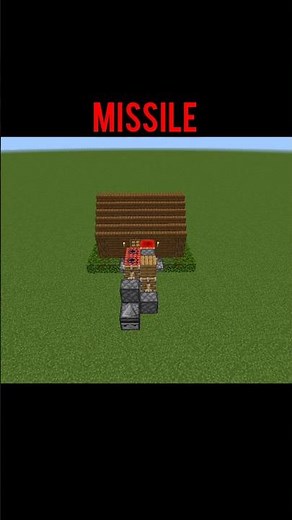Missile in Minecraft 🏗️ | Easy Tutorial #Shorts #minecraft