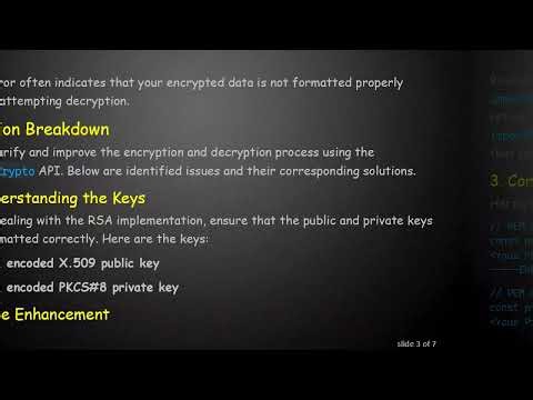 Mastering SubtleCrypto for RSA Encryption and Decryption in JavaScript