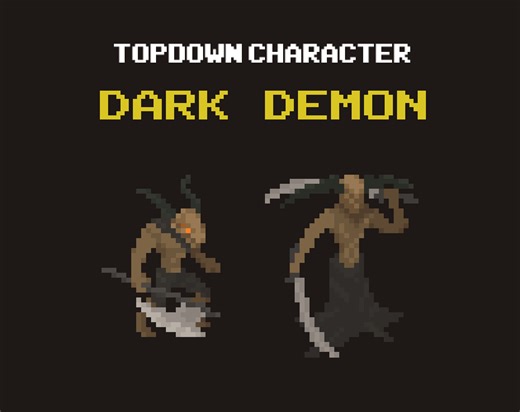 Dark Demon - Top Down Pixel Art Character Assets by sanctumpixel