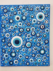 Abstract Blob Painting, Acrylic Painting 3D Blue Tones - Etsy
