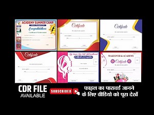 certificate design template CDR free download