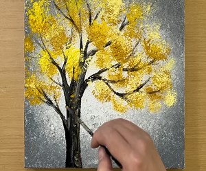 34K views · 1.1K reactions | Easy way to draw a tree / Acrylic painting technique | MAY Art. | Facebook